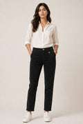 Women's Velvet Minicord Pant - Black
