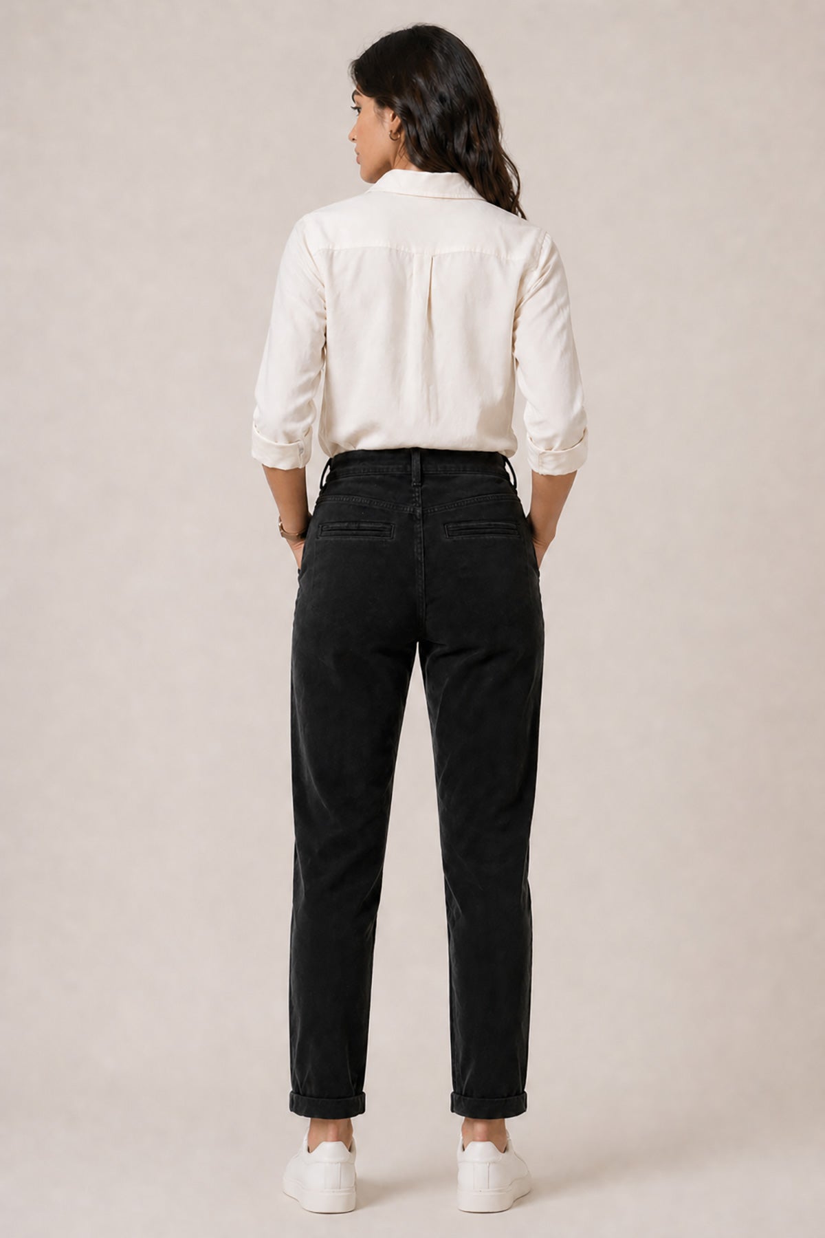 Women's Velvet Minicord Pant - Black