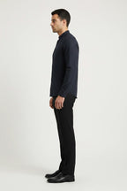 Men's Casual Shirt (Italian Collar) - Navy