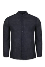 Men's Casual Shirt (Italian Collar) - Navy