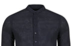 Men's Casual Shirt (Italian Collar) - Navy