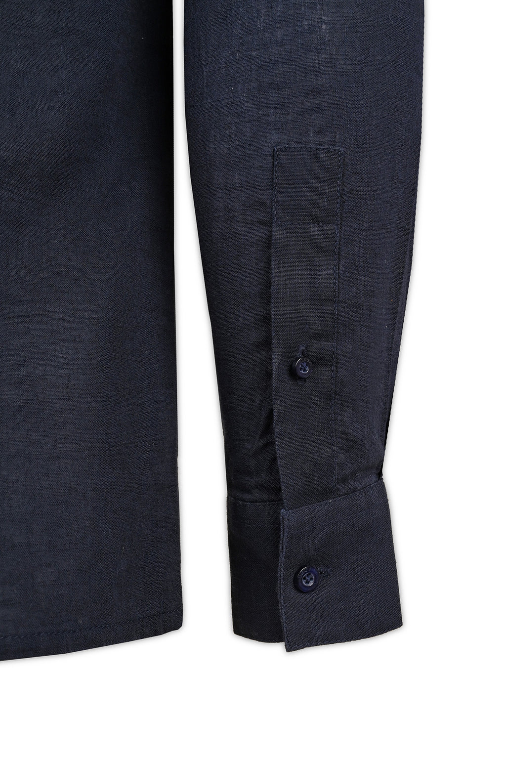 Men's Casual Shirt (Italian Collar) - Navy