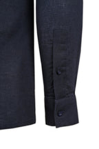 Men's Casual Shirt (Italian Collar) - Navy
