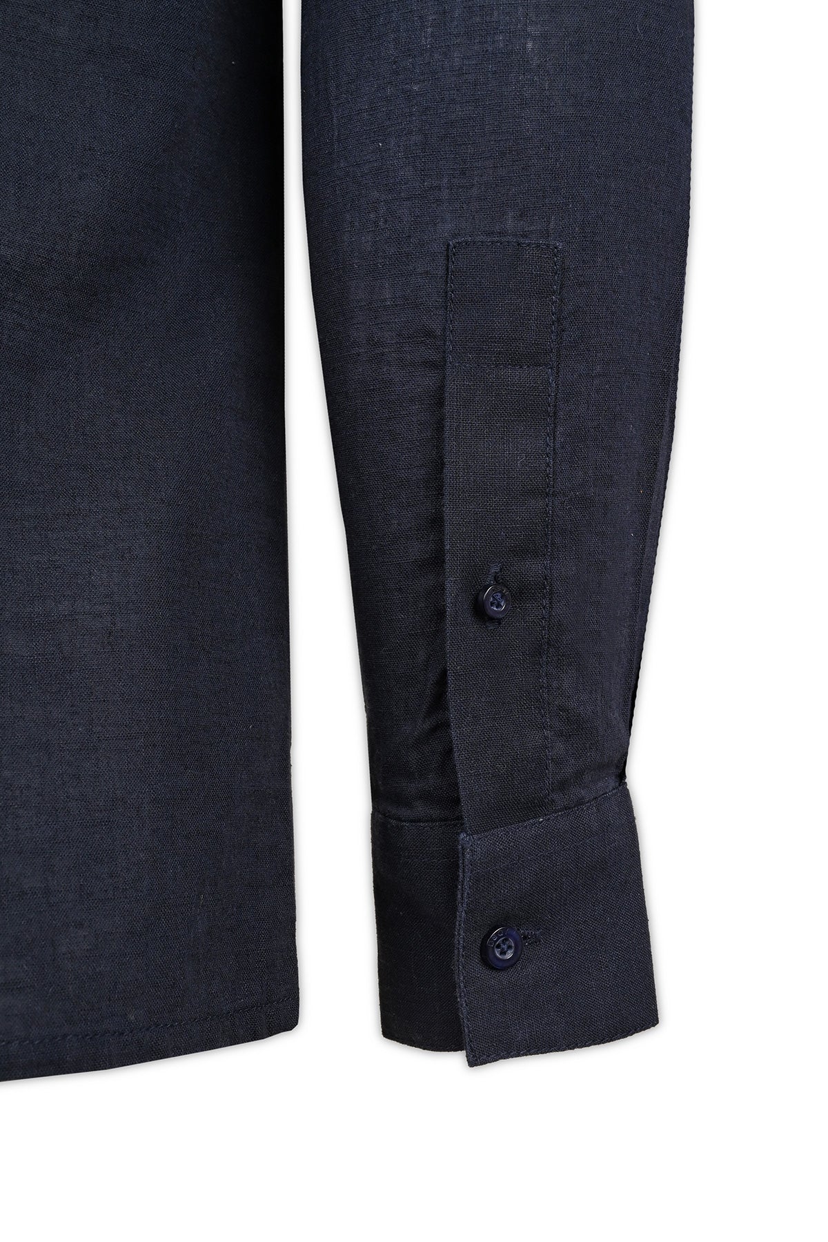 Men's Casual Shirt (Italian Collar) - Navy