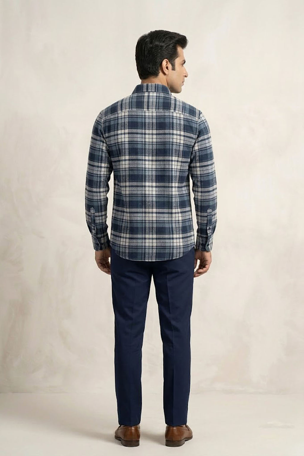 Men's Flannel Shirt - Blue