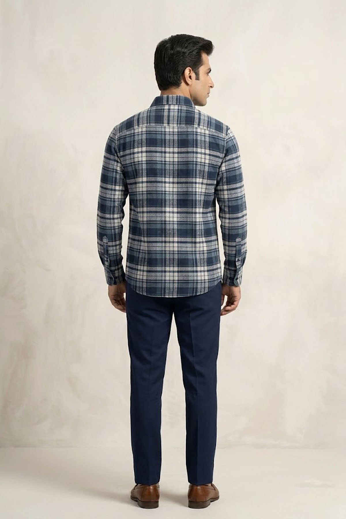 Men's Flannel Shirt - Blue