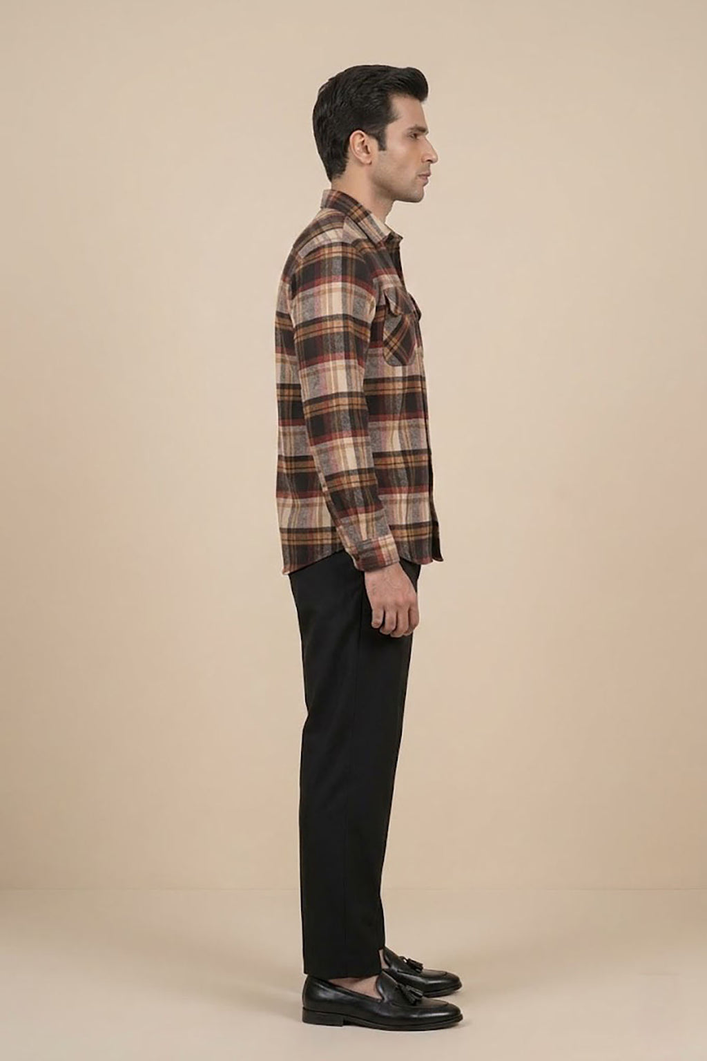 Men's Flannel Shirt - Brown