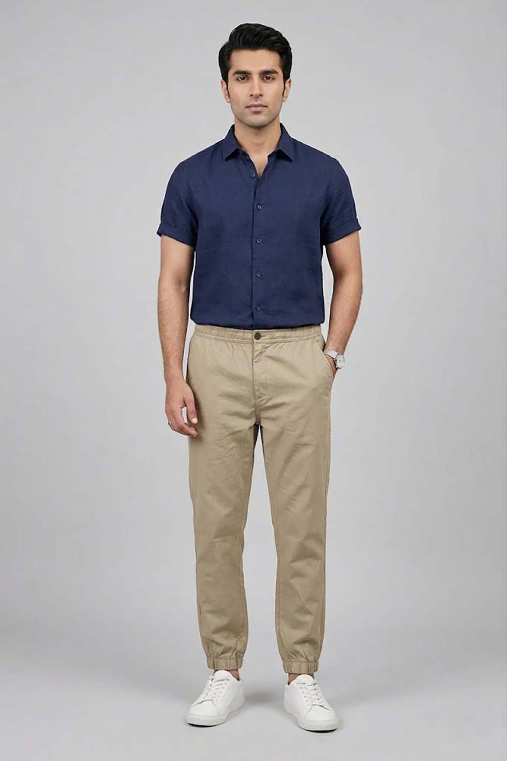 Men's Bottom Cuff Trouser - Sand