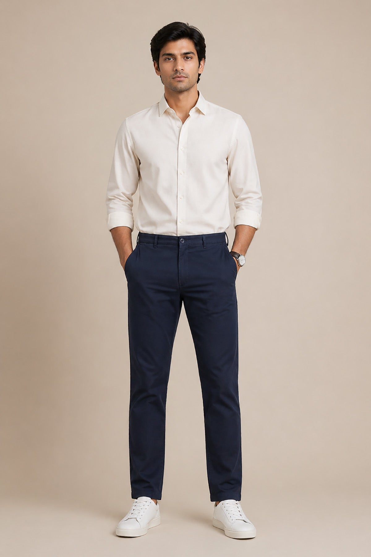Men's Cotton/Linen Pant - Navy
