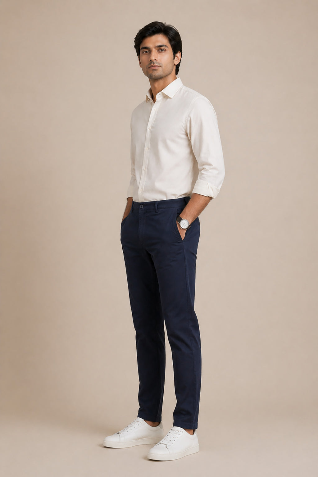 Men's Cotton/Linen Pant - Navy