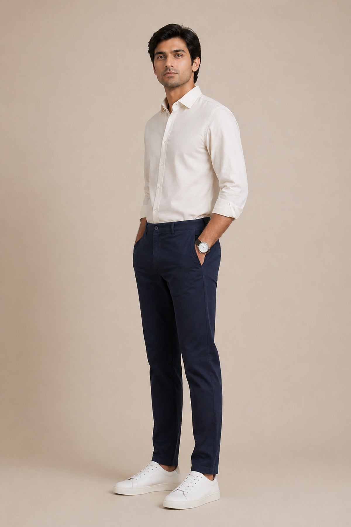 Men's Cotton/Linen Pant - Navy