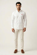 Men's Casual Shirt - White (Embroidery)
