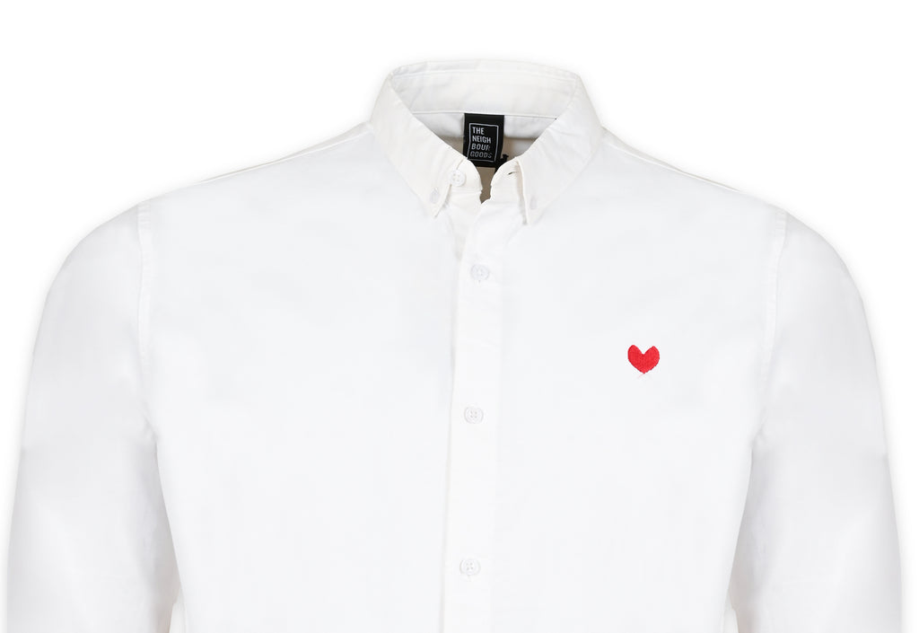 Men's Casual Shirt - White (Embroidery)