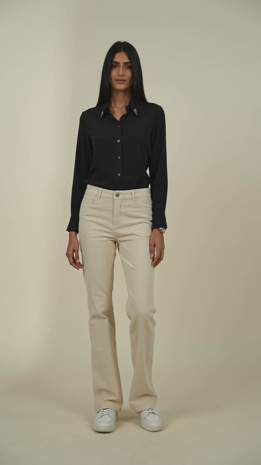 Bella Bootcut Pant - Vanilla