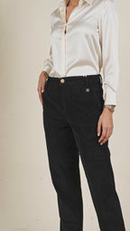 Women's Velvet Minicord Pant - Black